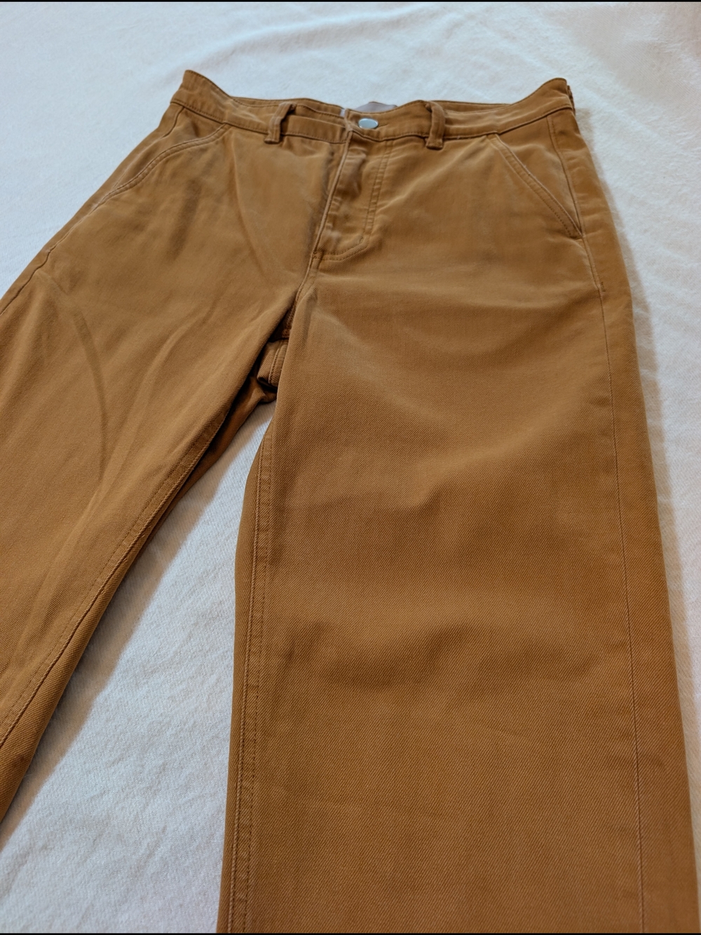 Everlane Cropped Straight Short Jeans in Rich Brown